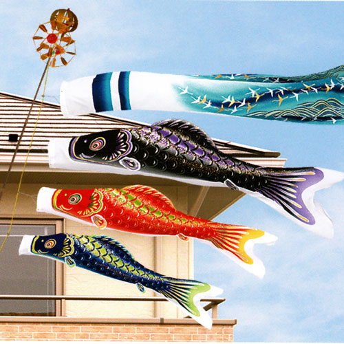 鯉のぼり　彩風鯉　スタンドセット　1.5M6点セット
