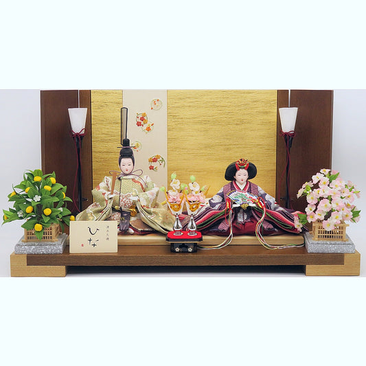 久遊 正絹京織菊 丸紋小梅刺繍屏風平飾台