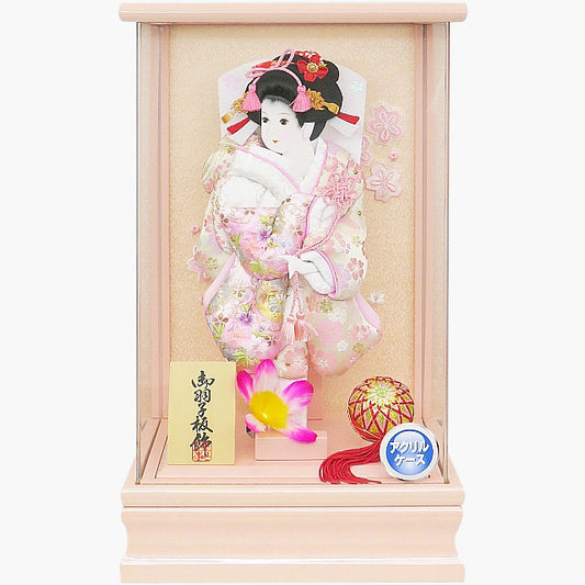 アクリルピンク9号 華流水刺繍 桜白ピンク