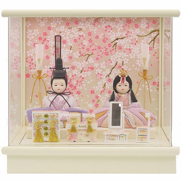 華福寿雛　木目込親王飾　アクリルケース