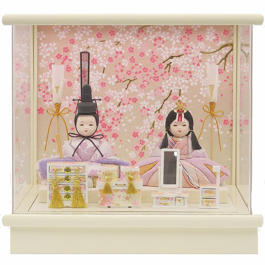 華福寿雛　木目込親王飾　アクリルケース