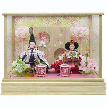 桜うさぎ雛　小芥子親王飾