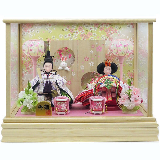 桜うさぎ雛　小芥子親王飾