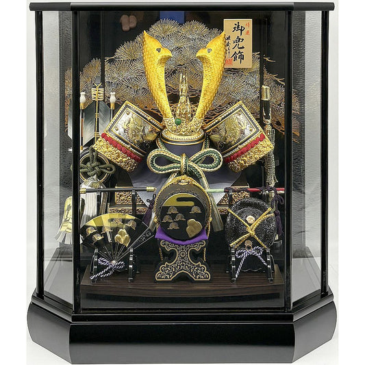 13号　彫金兜飾　三品飾付