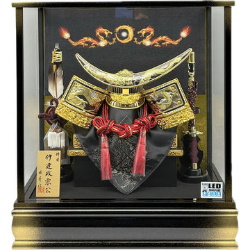 12号　彫金伊達政宗公兜飾　LED付